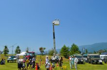 「第４１回 白鷹鮎まつり」 高所作業車 乗車体験：画像