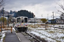 今シーズン初の積雪：画像
